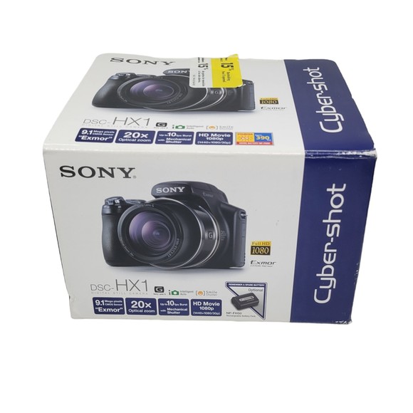 Sony Cyber-shot DSC-HX1 9.1MP Digital Camera Black Battery, Charger, AV Cable - Picture 11 of 11